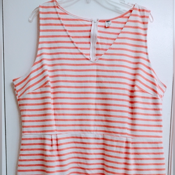 Old Navy Pink White Striped V Neck Spring Dress Size XXL - Picture 3 of 5